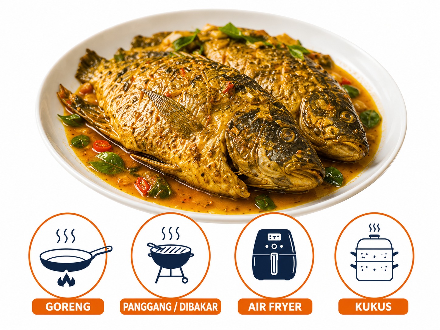 Langkah 4 ikan siap dimasak
